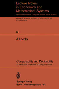 Vorderes Coverbild Computability and Decidability