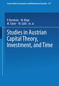Vorderes Coverbild Studies in Austrian Capital Theory, Investment, and Time