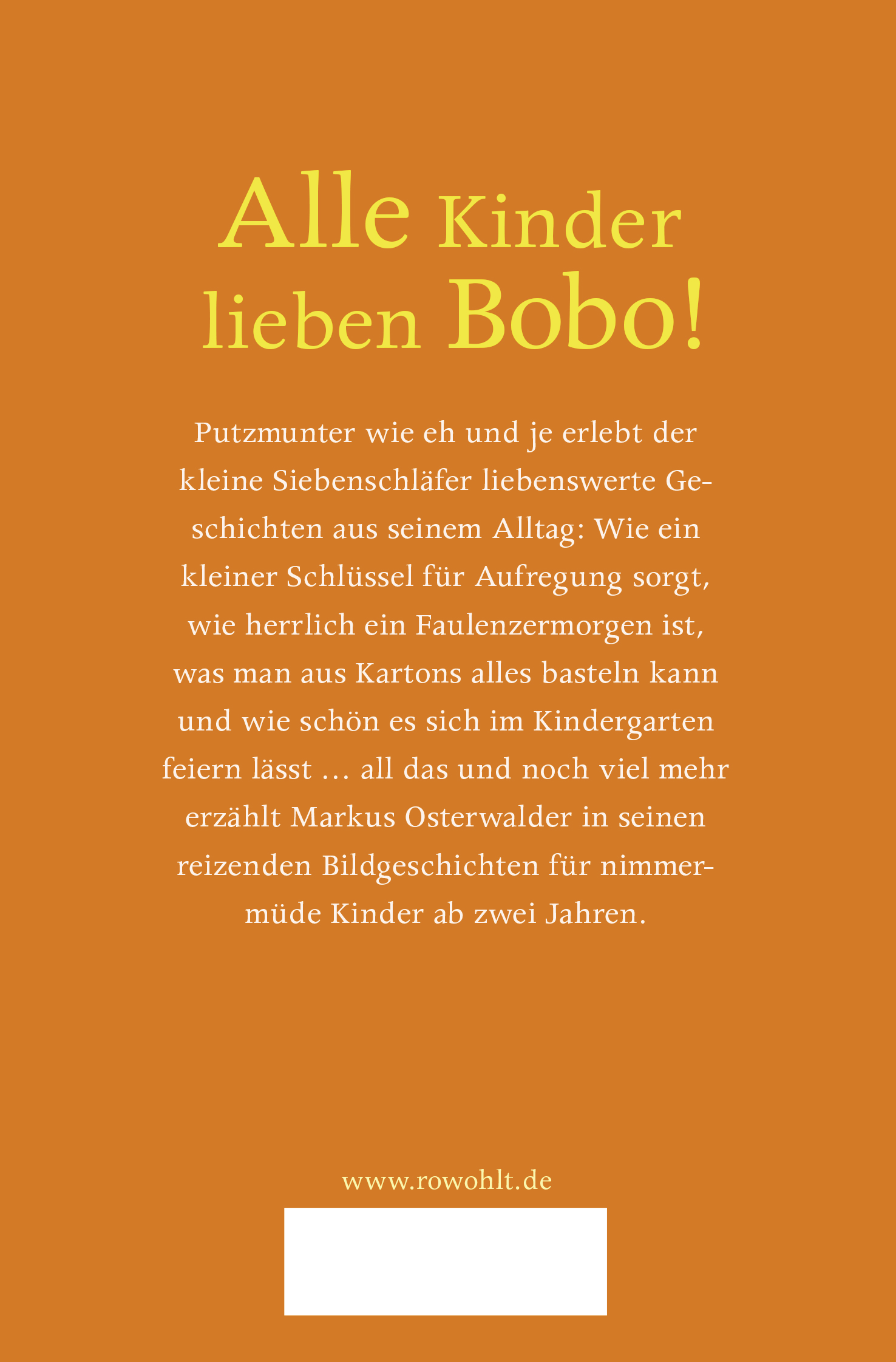 Rückseitencover Bobo Siebenschläfer wird nicht müde