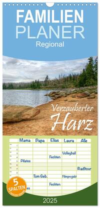Vorderes Coverbild Familienplaner 2025 - Verzauberter Harz mit 5 Spalten (Wandkalender, 21 x 45 cm) CALVENDO