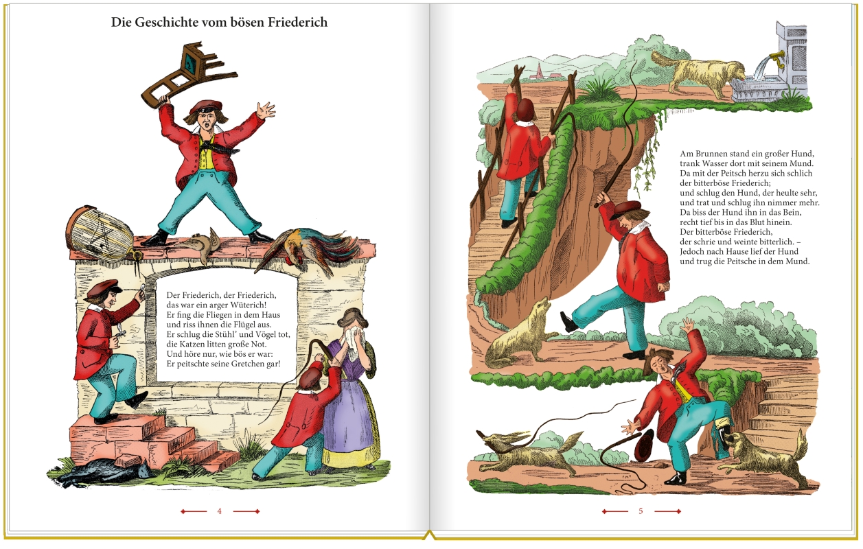 Beispielinhalt (Bild) Trötsch Kinderbuch Struwwelpeter und Max und Moritz
