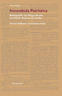 Vorderes Coverbild Incunabula Patristica
