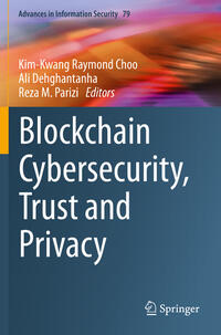 Vorderes Coverbild Blockchain Cybersecurity, Trust and Privacy