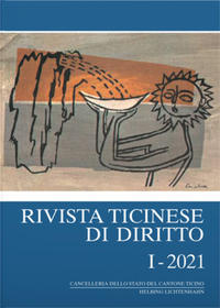 Vorderes Coverbild Rivista ticinese di diritto I-2021