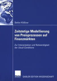 Vorderes Coverbild Zeitstetige Modellierung von Preisprozessen auf Finanzmärkten