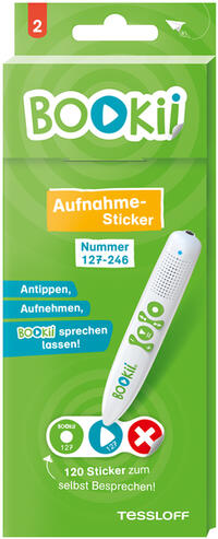 Vorderes Coverbild BOOKii® Aufnahme-Sticker neutral Paket 2, Nr. 127-246 (120 Stück)