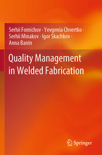 Vorderes Coverbild Quality Management in Welded Fabrication