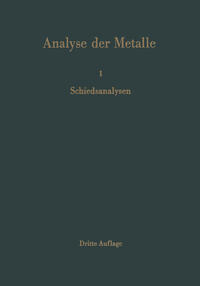 Vorderes Coverbild Analyse der Metalle