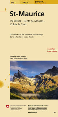 Vorderes Coverbild 272T St-Maurice Wanderkarte