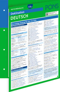 Vorderes Coverbild PONS Deklination Deutsch auf einen Blick