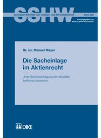 Vorderes Coverbild Die Sacheinlage im Aktienrecht