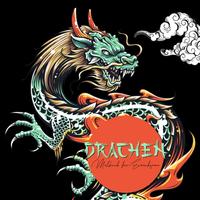 Vorderes Coverbild Drachen Malbuch für Erwachsene