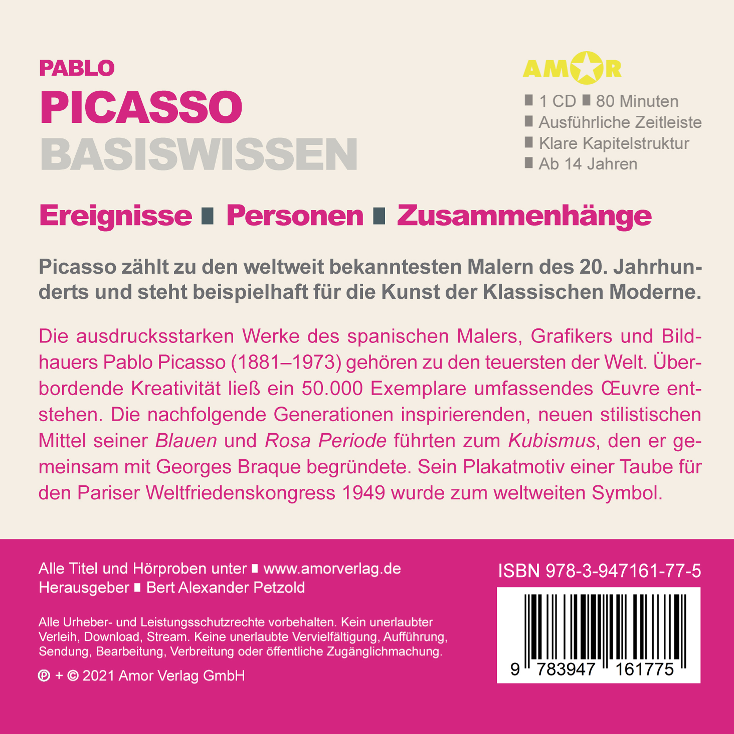 Rückseitencover Pablo Picasso – Basiswissen