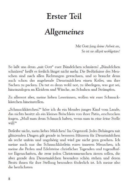 Beispielinhalt (Bild) Das feine Dienstmädchen wie es sein soll. 1892