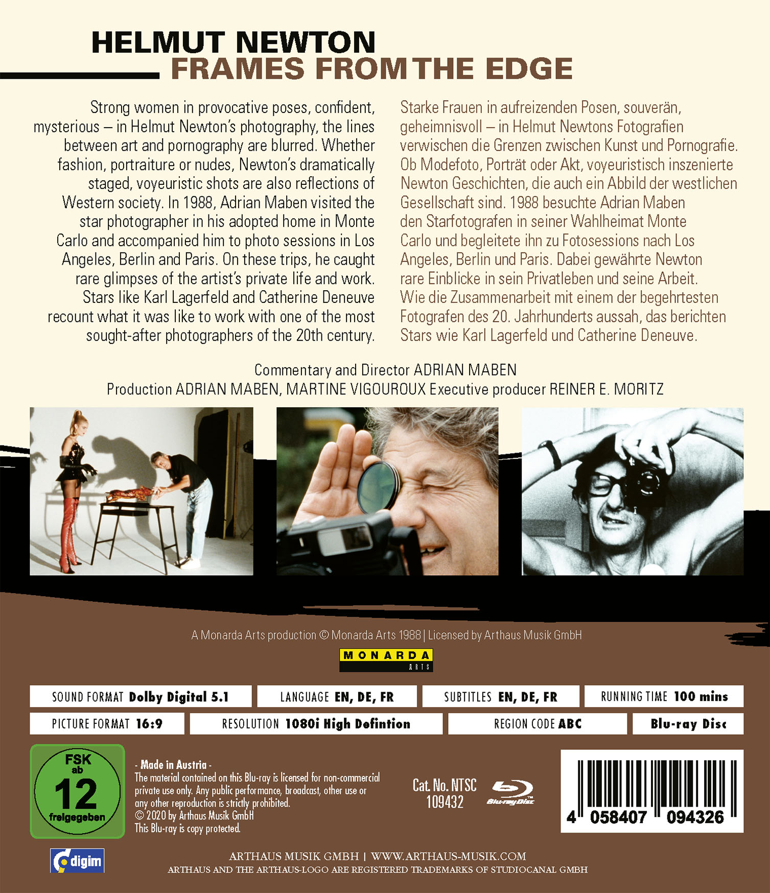 Rückseitencover Helmut Newton - Frames from the Edge