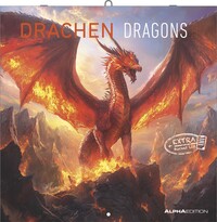 Vorderes Coverbild Drachen 2026 - Broschürenkalender 30x30 cm (30x60 geöffnet) - Kalender mit Platz für Notizen - Dragons - Bildkalender - Planer
