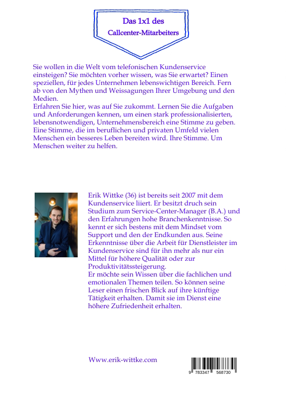 Rückseitencover Das 1x1 des Callcenter-Mitarbeiters