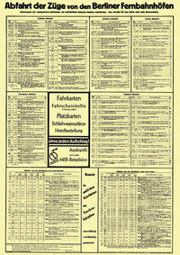 Vorderes Coverbild Aushangfahrplan Berliner Fernbahnhöfe 1934