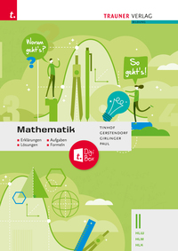 Vorderes Coverbild Mathematik II HLW/HLM/HLK - Erklärungen, Aufgaben, Lösungen, Formeln