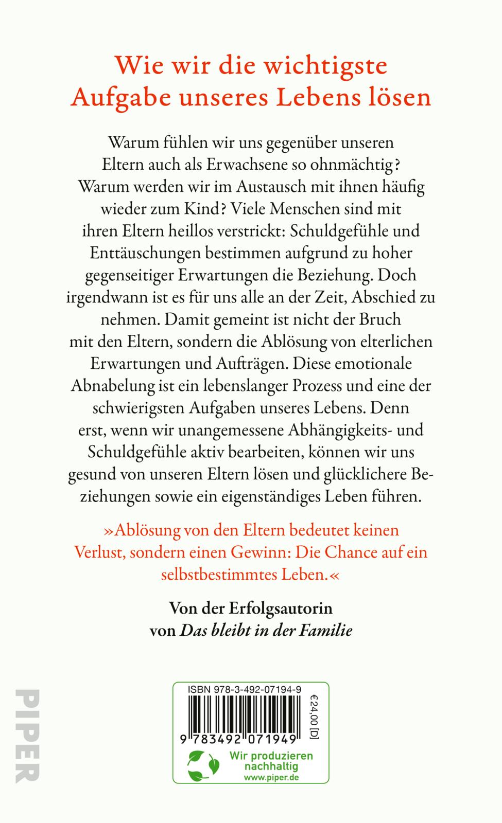 Rückseitencover Nicht ohne meine Eltern