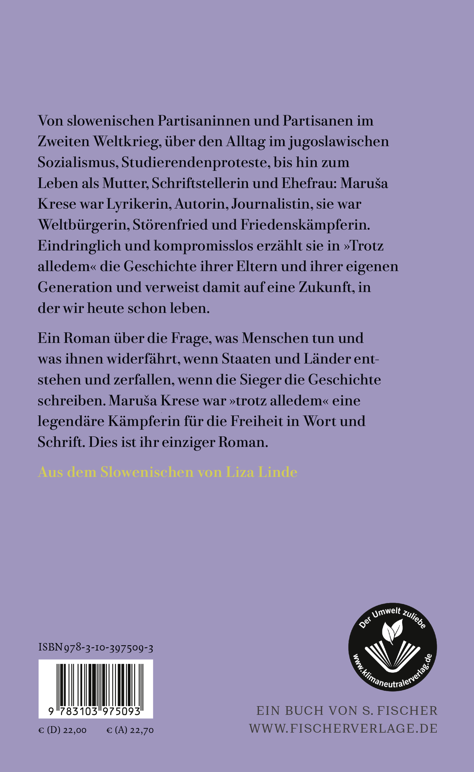 Rückseitencover Trotz alledem