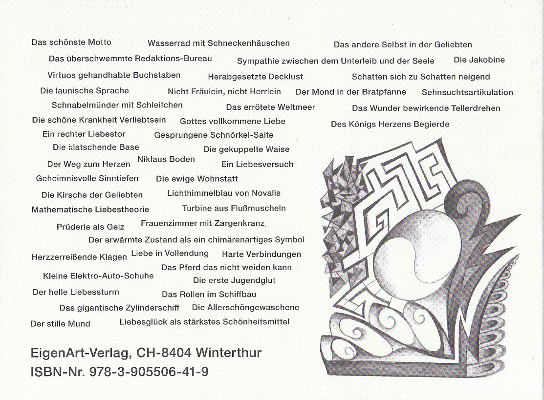 Rückseitencover Der Liebe Zwiegespräch