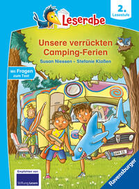 Vorderes Coverbild Leserabe 2. Lesestufe - Unsere verrückten Camping-Ferien