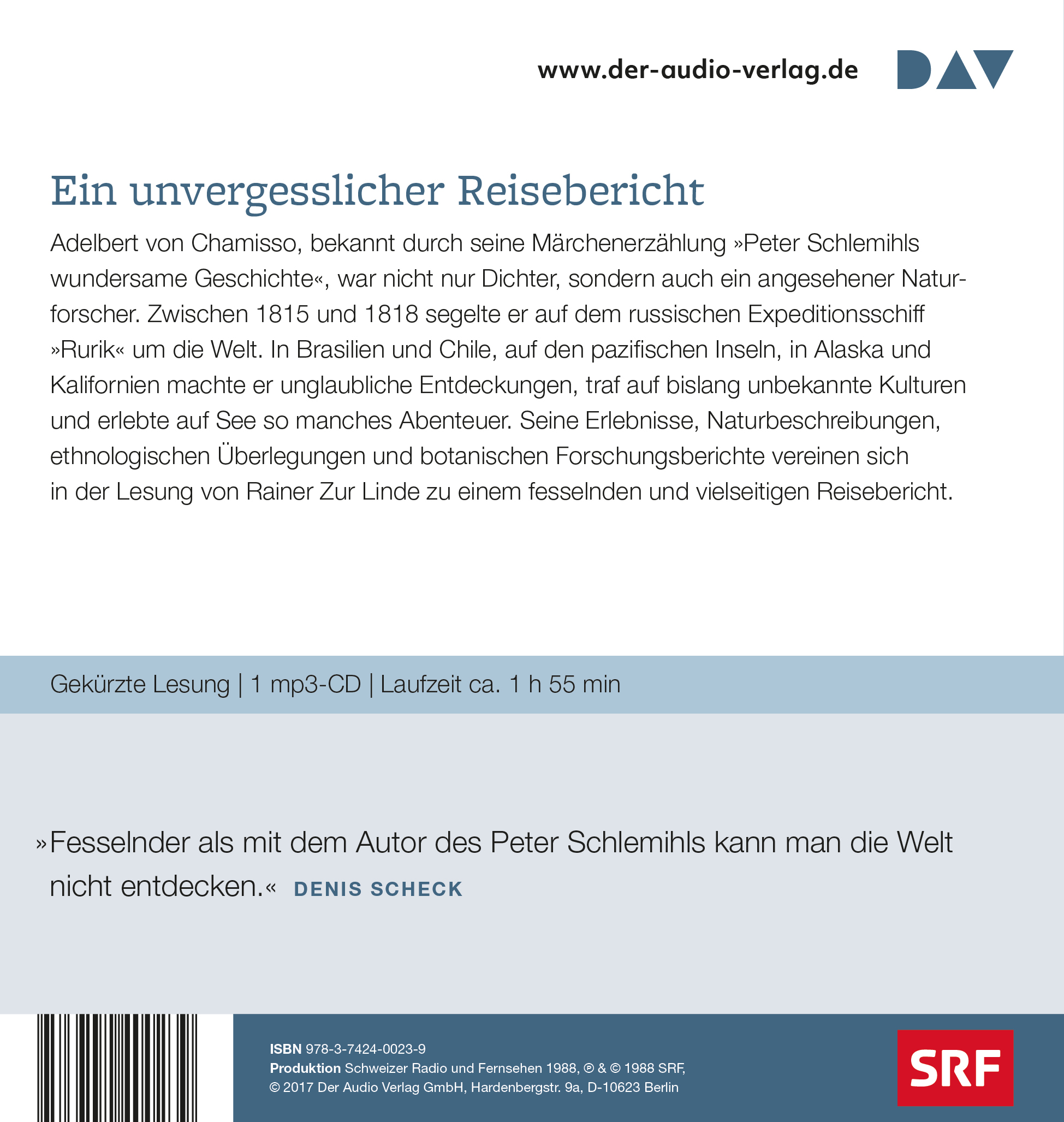 Rückseitencover Reise um die Welt