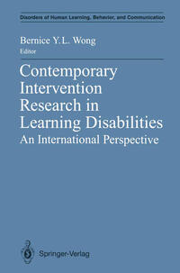 Vorderes Coverbild Contemporary Intervention Research in Learning Disabilities