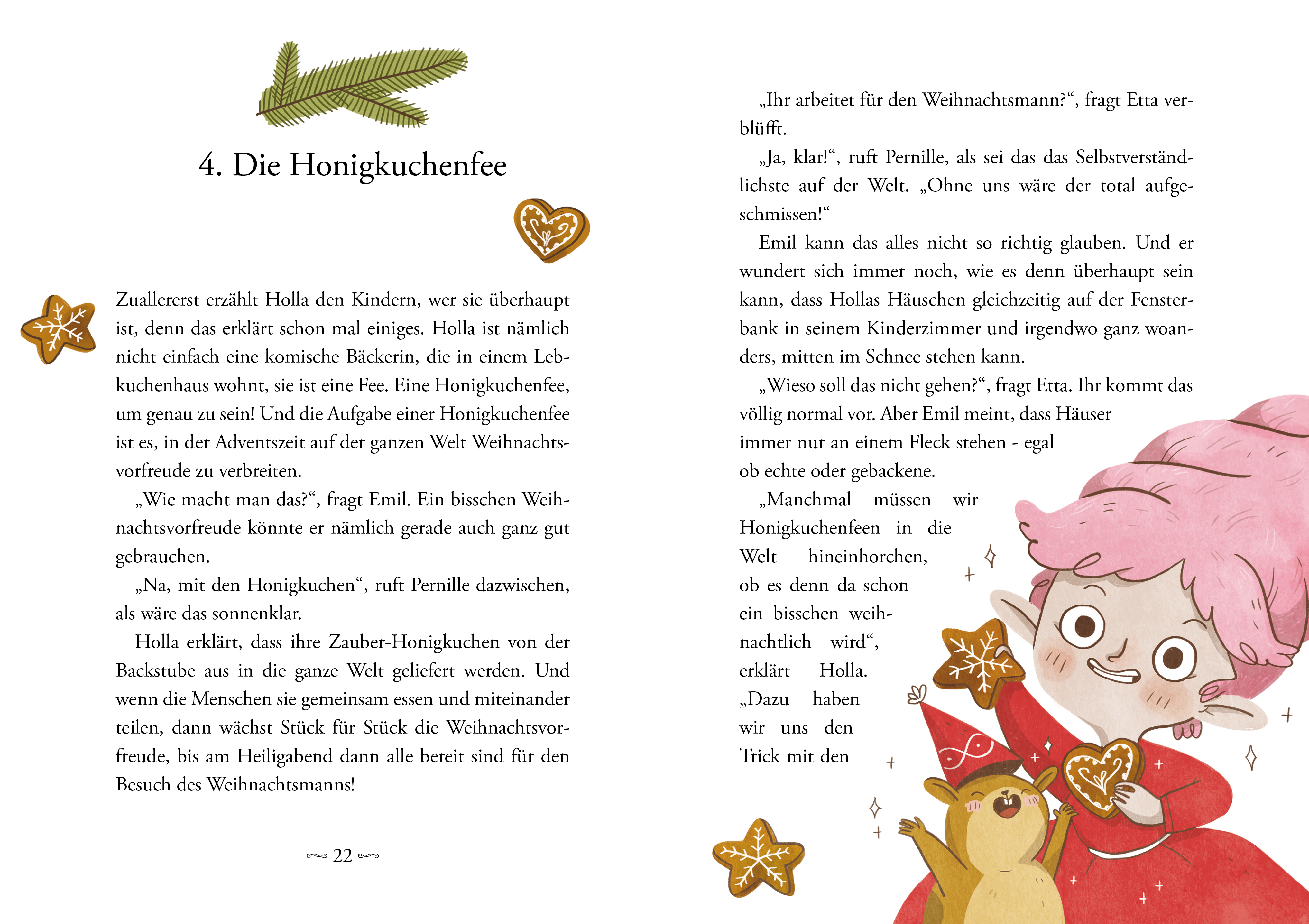 Beispielinhalt (Bild) Holla Honigkuchenfee - Eine Vorlesegeschichte in 24 Kapiteln