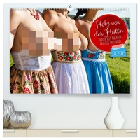 Vorderes Coverbild Holz vor der Hüttn - Frauen mit nackten Brüsten im Dirndl (hochwertiger Premium Wandkalender 2026 DIN A2 quer), Kunstdruck in Hochglanz
