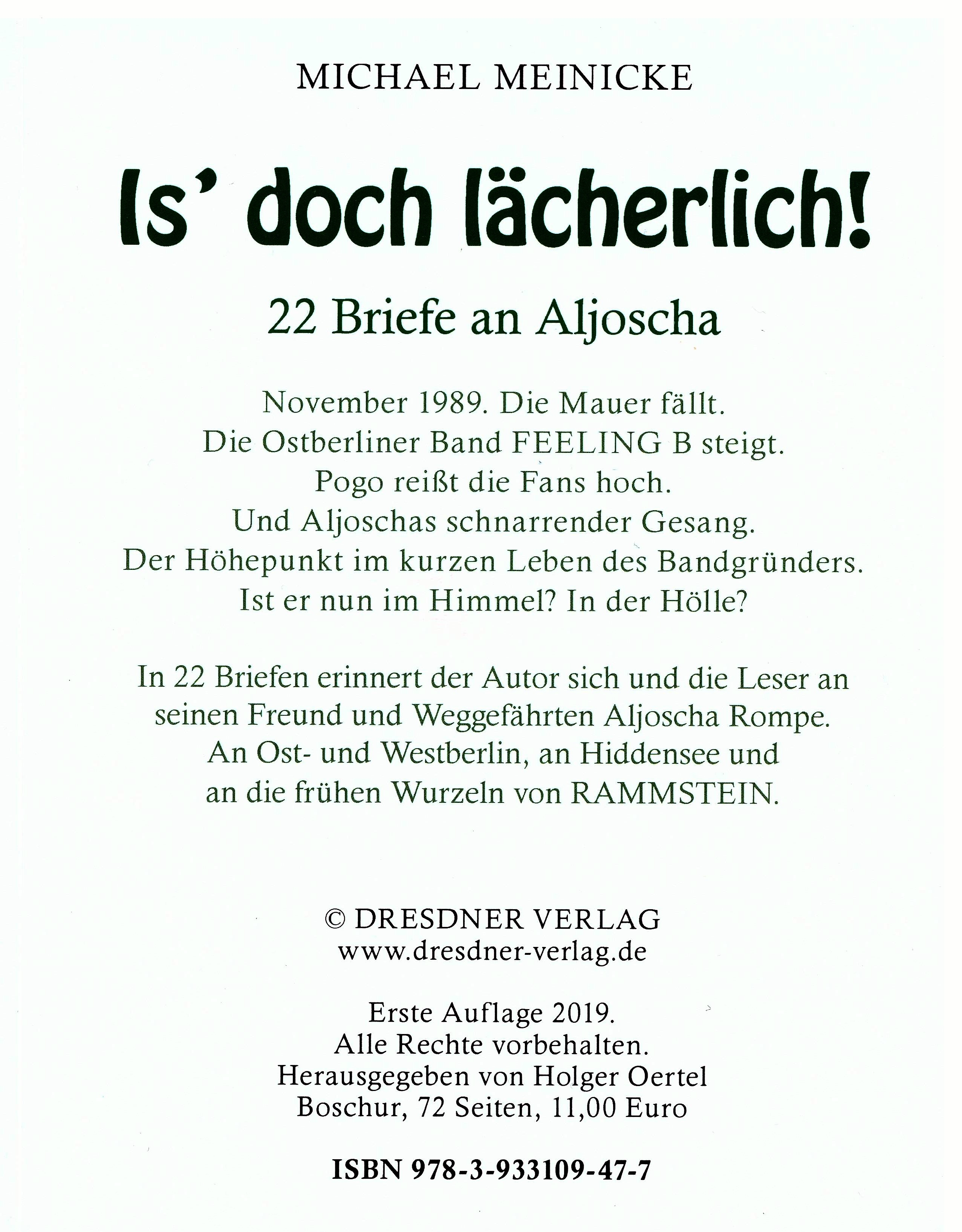 Rückseitencover Is' doch lächerlich!