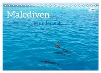 Vorderes Coverbild MALEDIVEN Wunderwelt (Tischkalender 2025 DIN A5 quer), CALVENDO Monatskalender