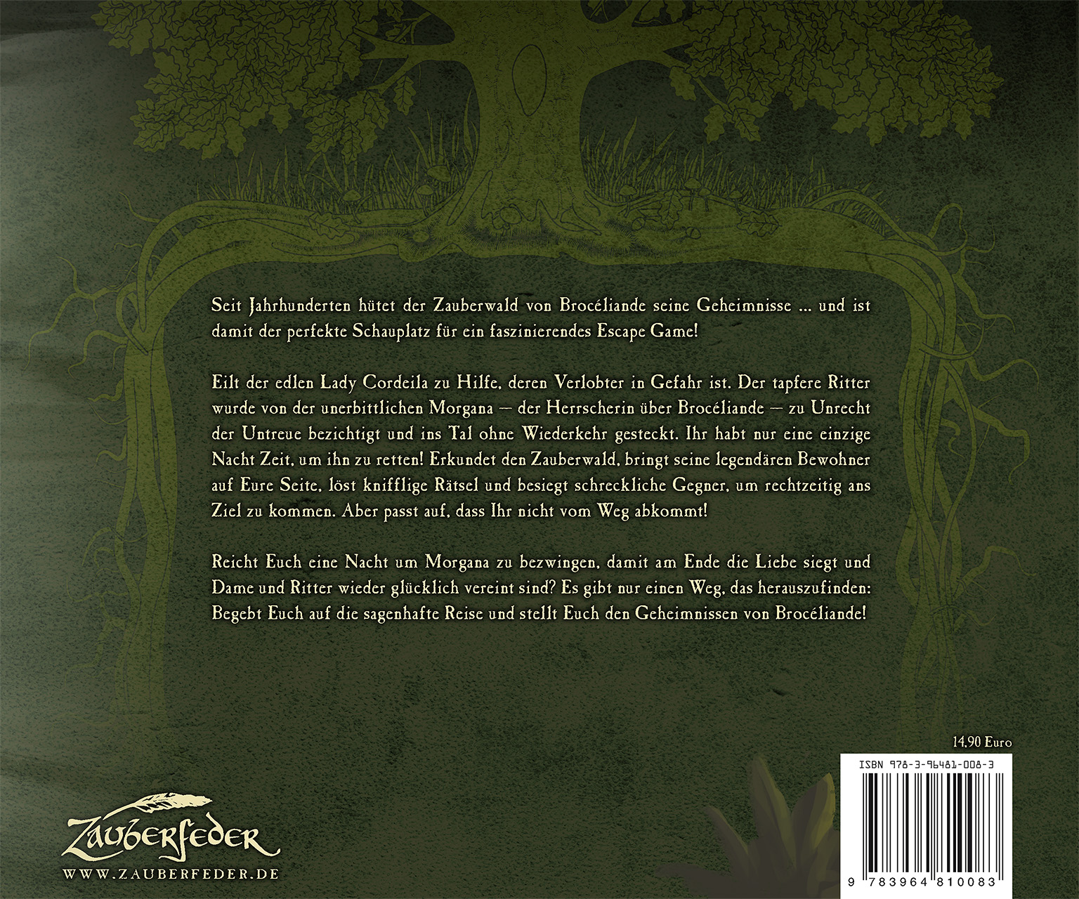 Rückseitencover Escape Game – Im Sagenwald von Brocéliande