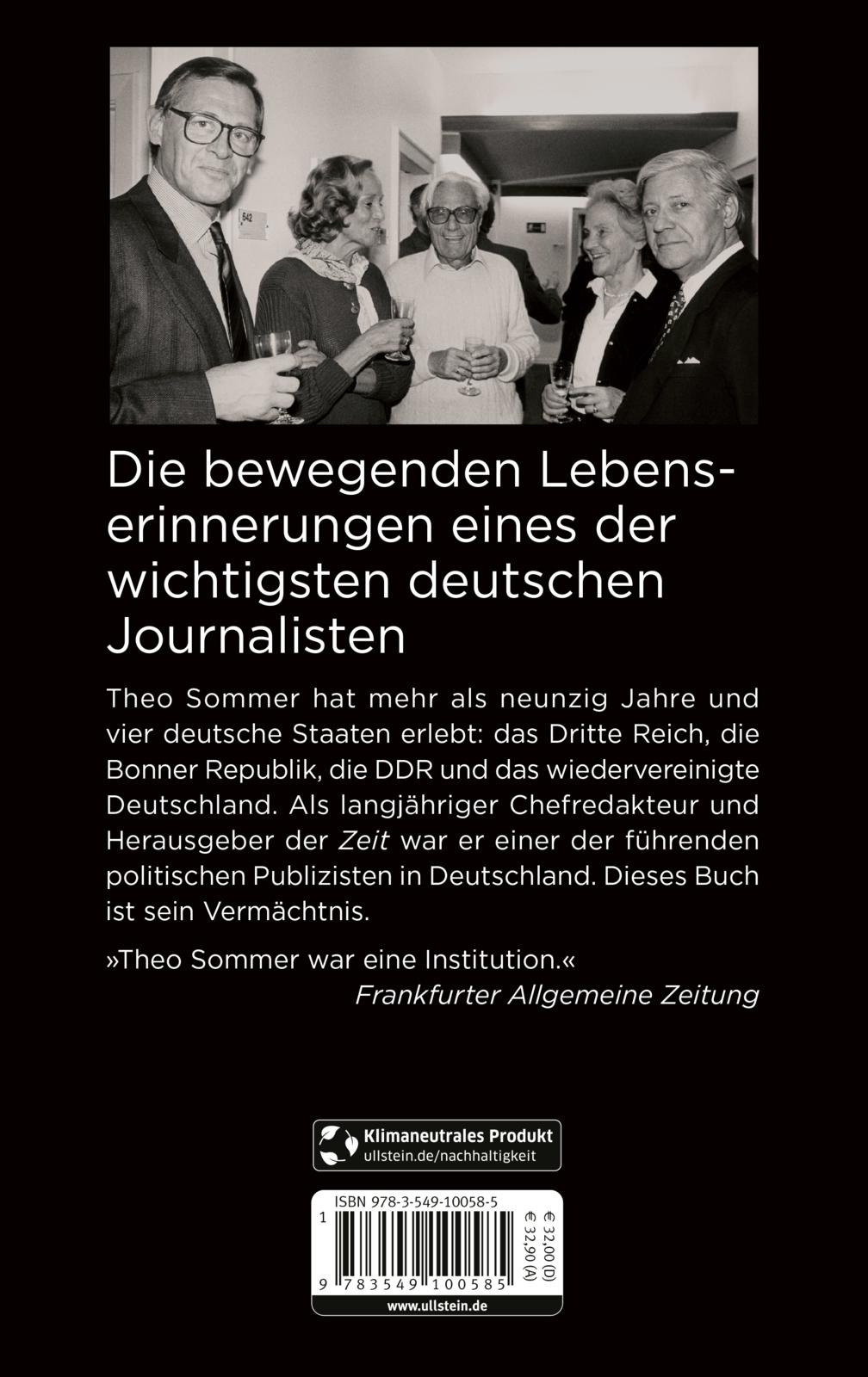 Rückseitencover Zeit meines Lebens