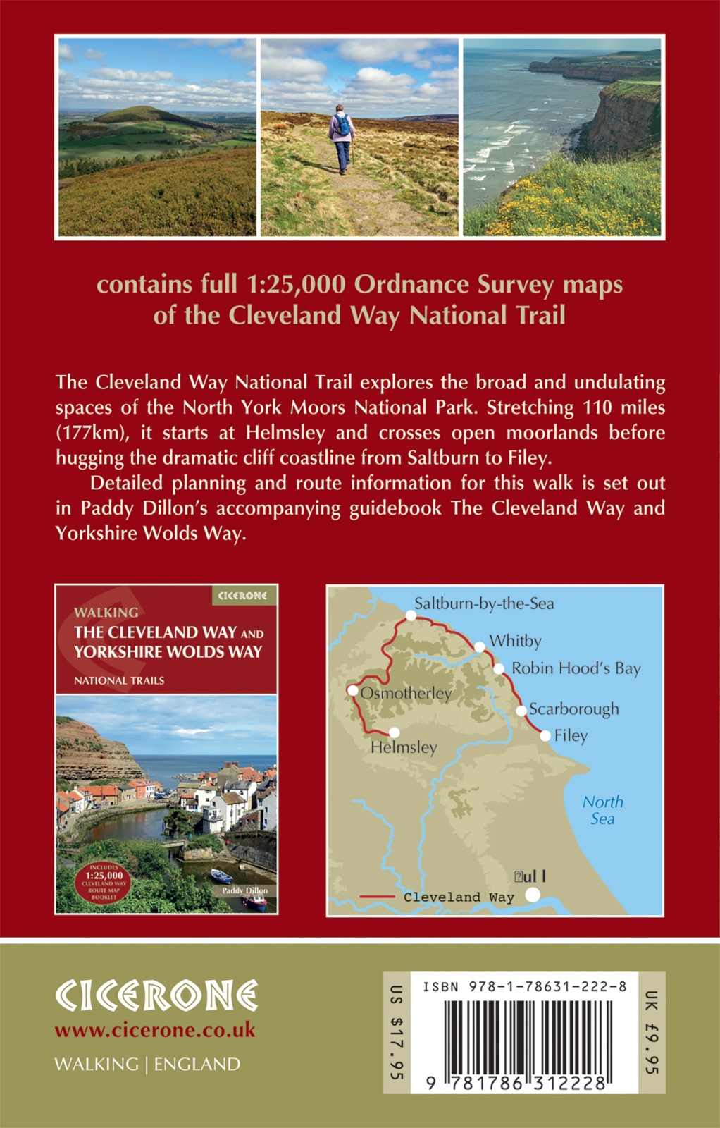 Rückseitencover The Cleveland Way Map Booklet