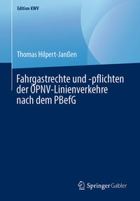 Vorderes Coverbild Fahrgastrechte und -pflichten der ÖPNV-Linienverkehre nach dem PBefG