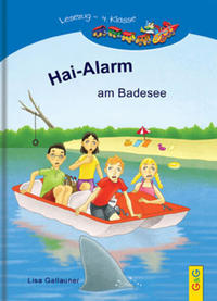 Vorderes Coverbild LESEZUG/4. Klasse: Hai-Alarm am Badesee