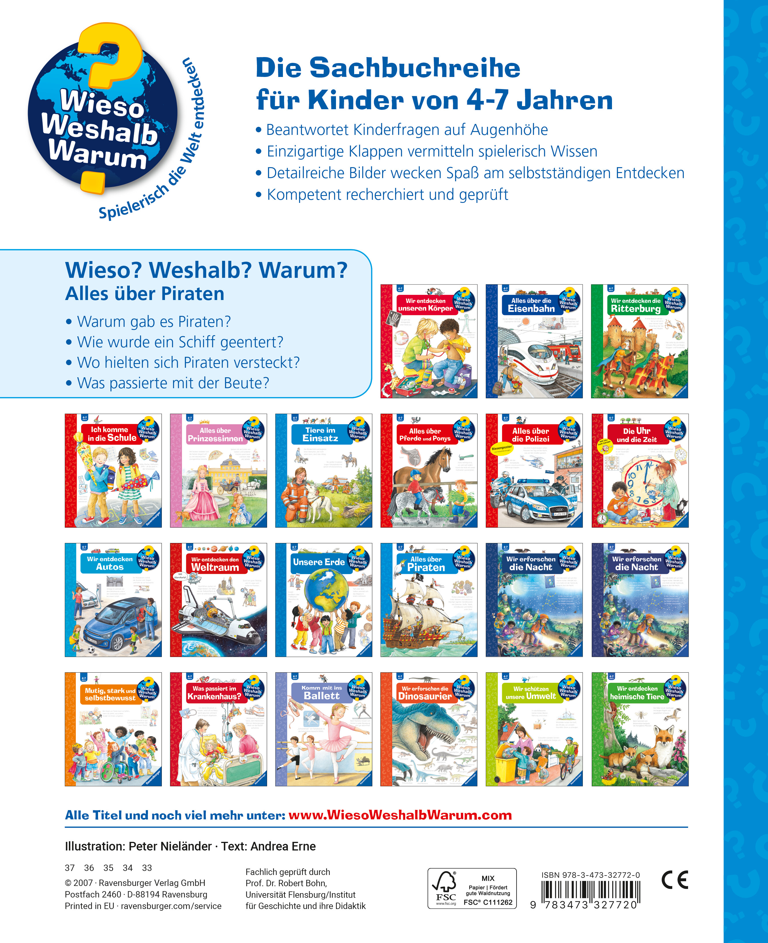 Rückseitencover Wieso? Weshalb? Warum? Kernreihe, Band 40 - Alles über Piraten