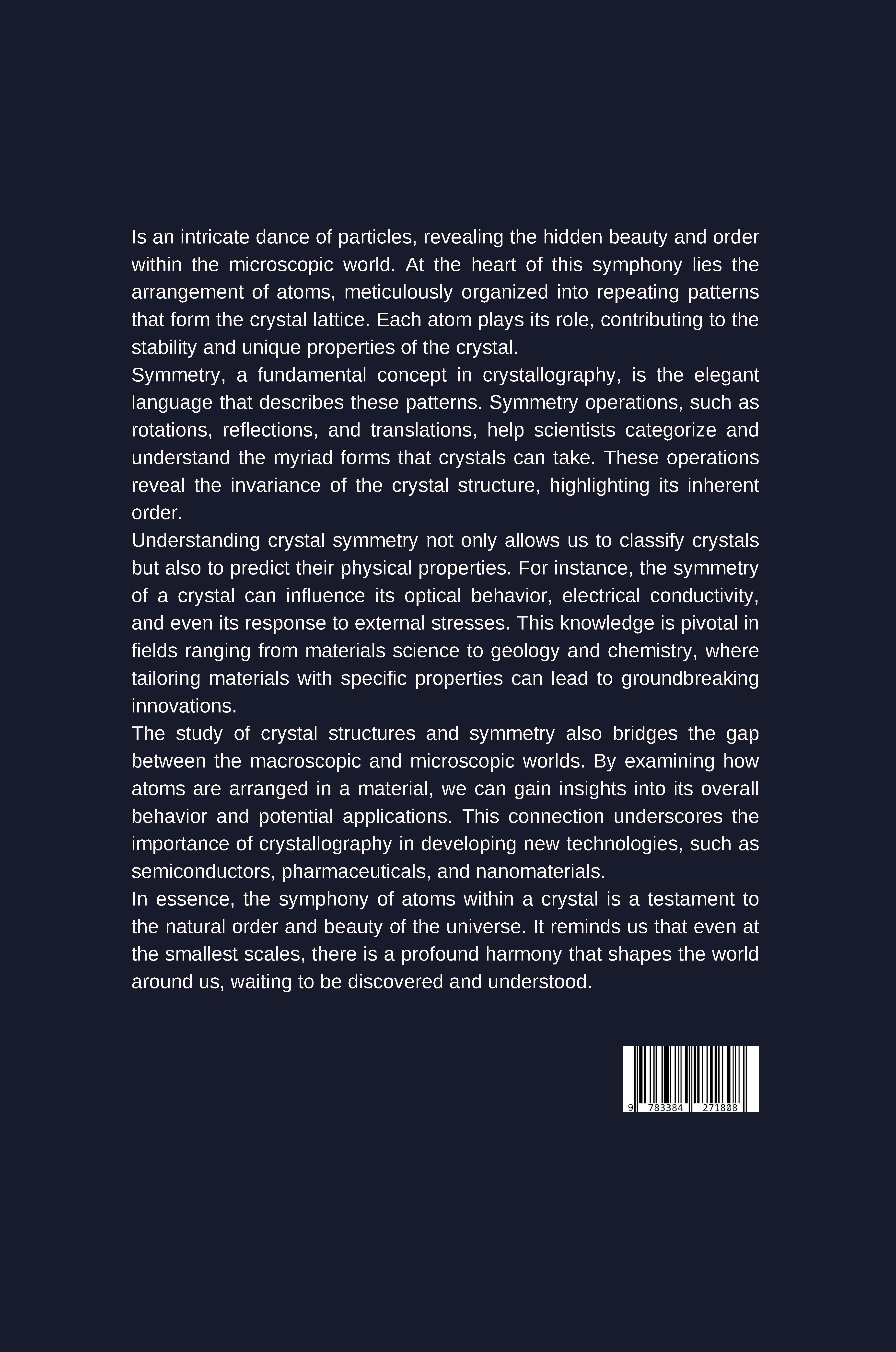 Rückseitencover The Symphony of Atoms: Understanding Crystal Structure and Symmetry