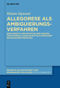 Vorderes Coverbild Allegorese als Ambiguierungsverfahren