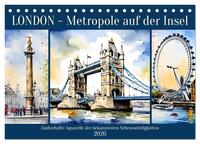 Vorderes Coverbild London - Metropole auf der Insel (Tischkalender 2026 DIN A5 quer), CALVENDO Monatskalender