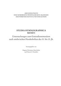 Vorderes Coverbild Studia Hymnographica Band I