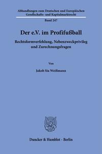Vorderes Coverbild Der e.V. im Profifußball