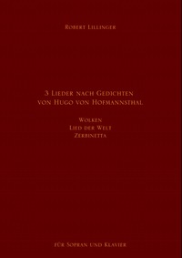 Vorderes Coverbild 3 Lieder nach Gedichten von Hugo von Hofmannsthal