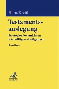 Vorderes Coverbild Testamentsauslegung