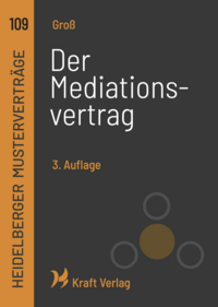 Vorderes Coverbild Der Mediationsvertrag