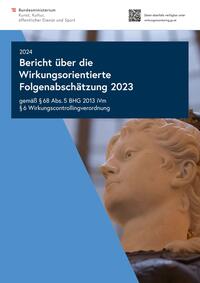 Vorderes Coverbild Bericht über die Wirkungsortientierte Folgenabschätzung 2023 gemäß § 68 Abs. 5 BHG 2013 iVm § 6 Wirkungscontrollingverordnung