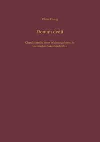 Vorderes Coverbild Donum dedit