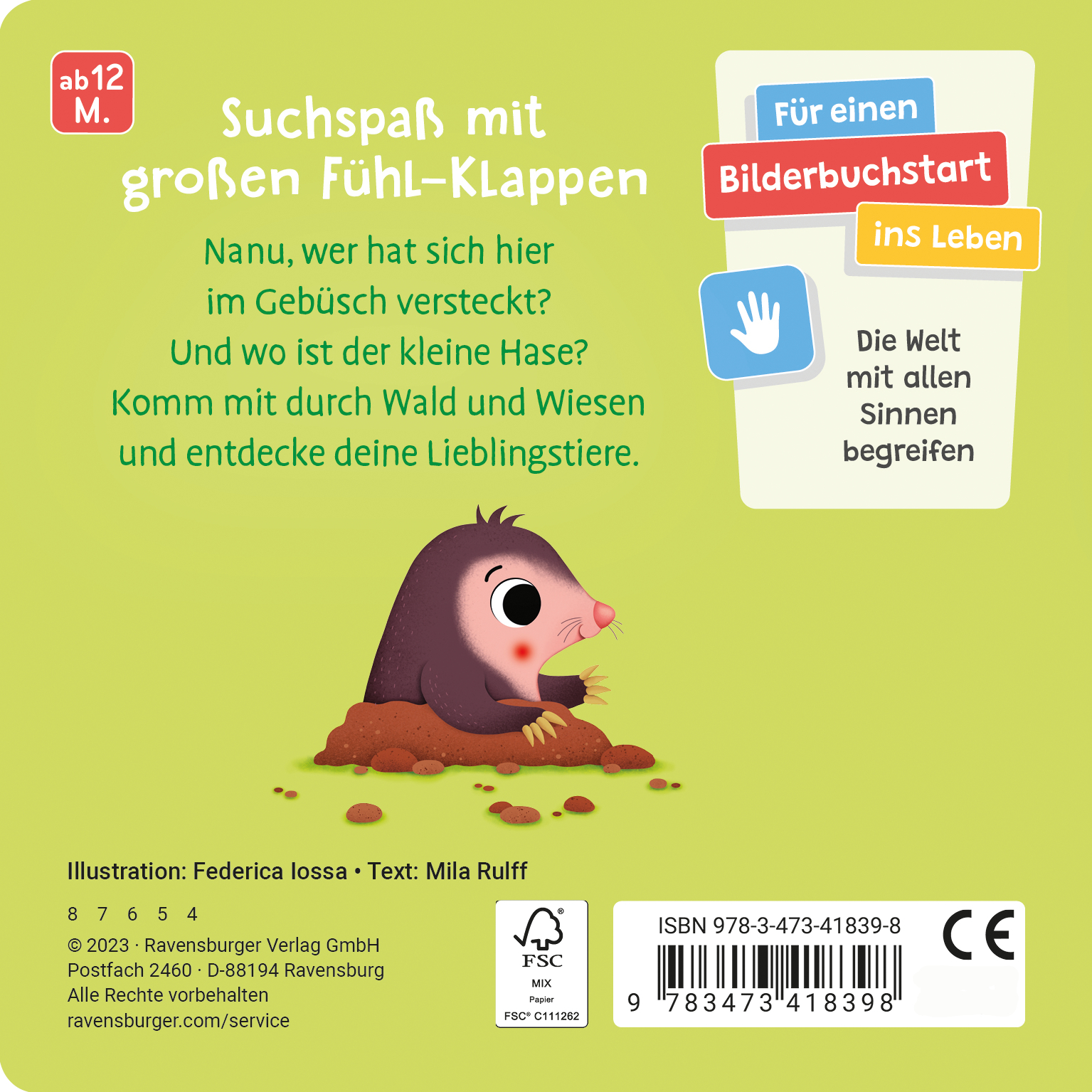 Rückseitencover Wo bist du, kleiner Hase?
